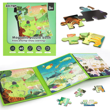 Puzzles For Kids Ages 3-5 60 Pieces Travel Puzzles For Kids Age 4-6 Animal Airplane Car Road Trip Activities Games Toys 3 4 5 6