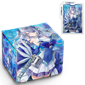 Sabermaster Card Deck Box Fits For Ygo Mtg,100+ Card Storage Box Trading Games Pu Leather Storage Premium Deck Case (Tearlaments