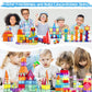 Paaxido Magnetic Tiles - 100 Pieces Magnetic Blocks for Kids, Magnet Tiles Building Blocks Set, Construction STEM Magnet Toys Gi