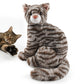 Hideekoog Striped Tabby Cat Stuffed Animal 9.8 Inch Realistic Plush Toy Cute Kitty Plushie Soft Comfort Toy Pet Alternative for 