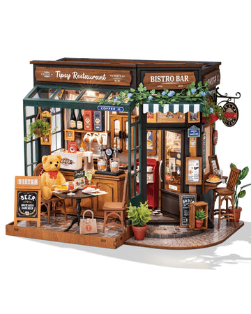 Rowood Miniature House Kits For Adults,Diy Mini House Building Kit,Wooden Dollhouse Kit With Led For Kids Teens Beginners As Bir
