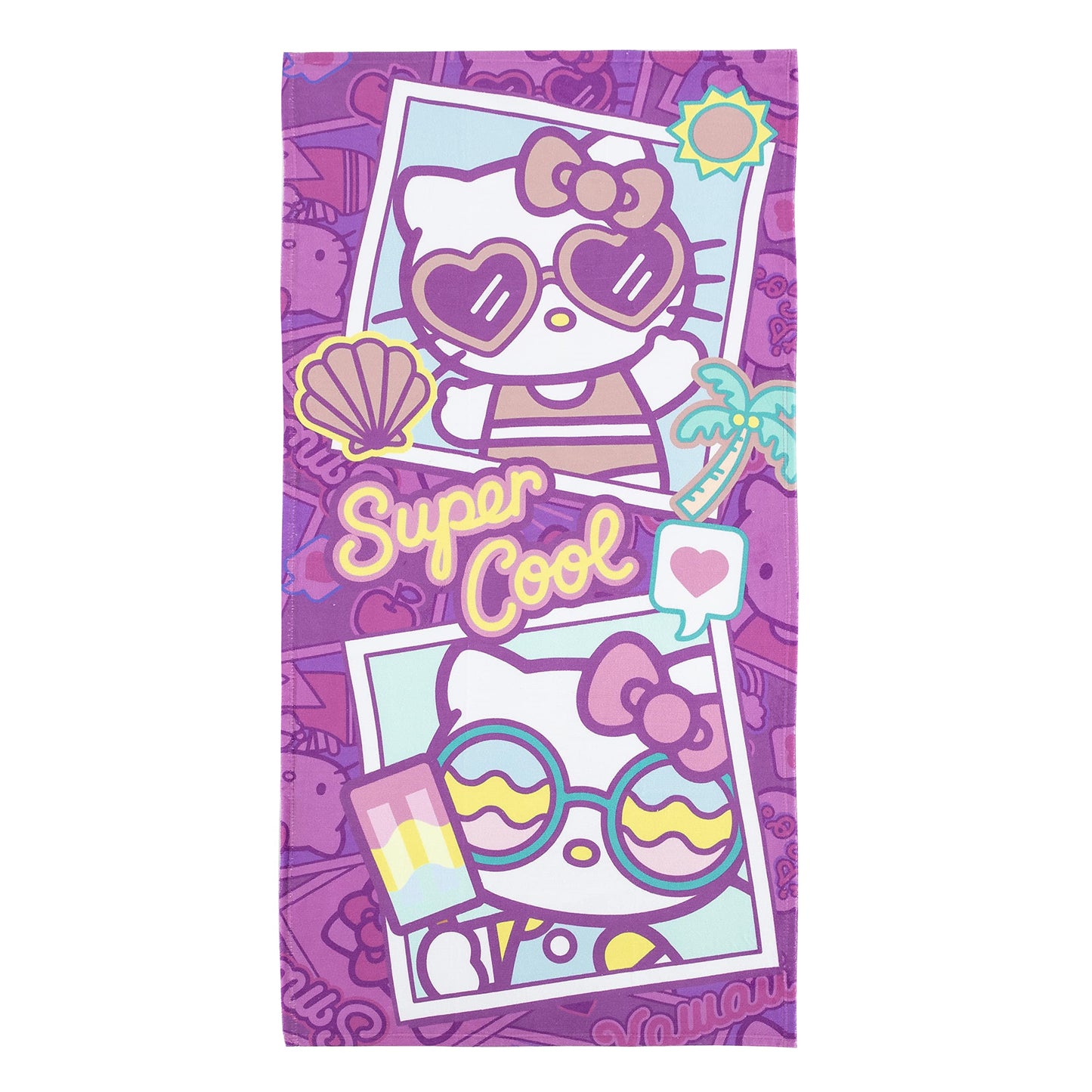Hello Kitty Cool Summer 30 X 60 Inch Beach Towel