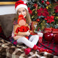 Kajaia 8 Pcs Red Winter Doll Clothes 18 Inch Doll Clothes and Accessories Dress Shoes Hat Outfit Winter Accessories for 18 Inch