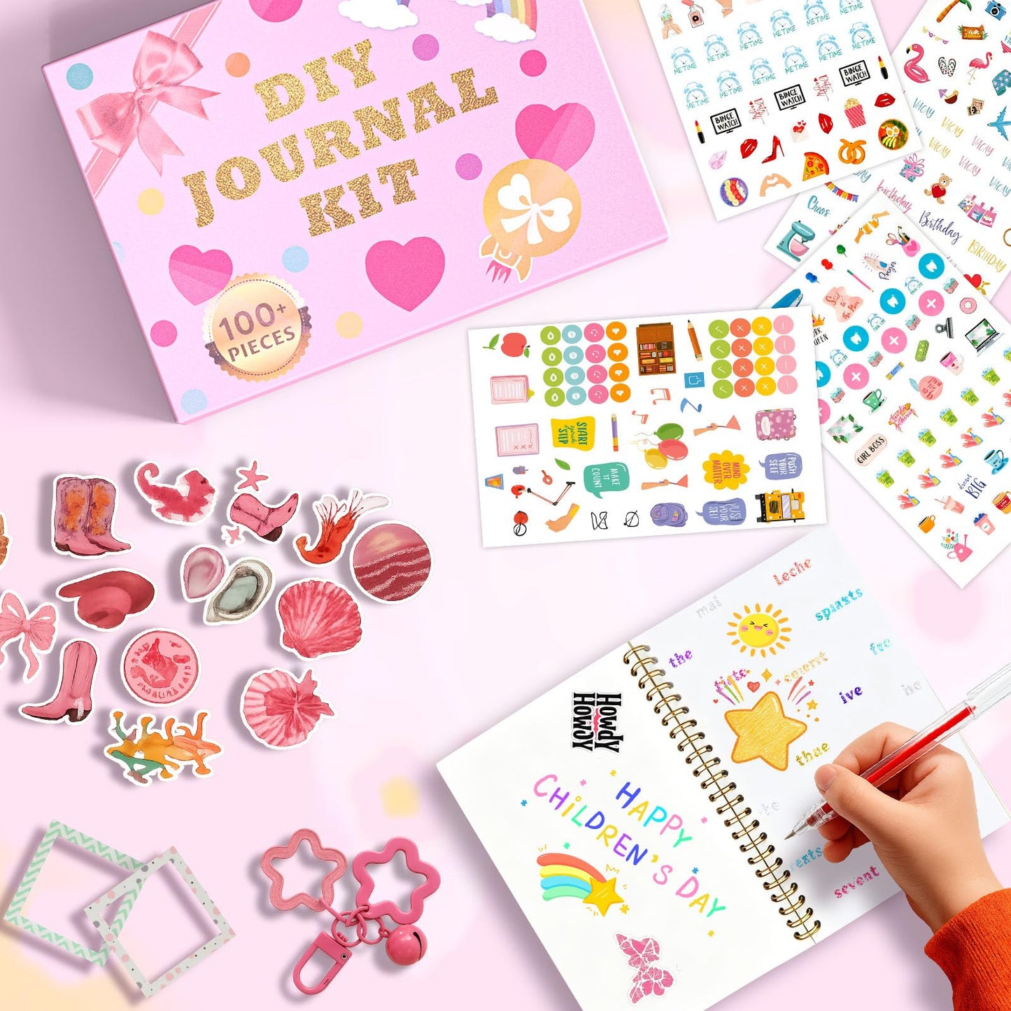 DIY Journal Kit for Girls 8-14 Gifts for Teen Girls Trendy Stuff Stocking Stuffers for Teen Girls Scrapbook Diary Supplies Set  Birthday Gifts for Girl Teen Daughter 6 7 8 9 10 11 12 13 14 Year Old