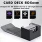 ZLCA Card Deck Box for Trading Cards  MTG Commander Deck Box Holds 120+ Single Sleeved  Leather Magnetic Card Storage Case Fits for TCG CCG Magic(Black& Dark Green)