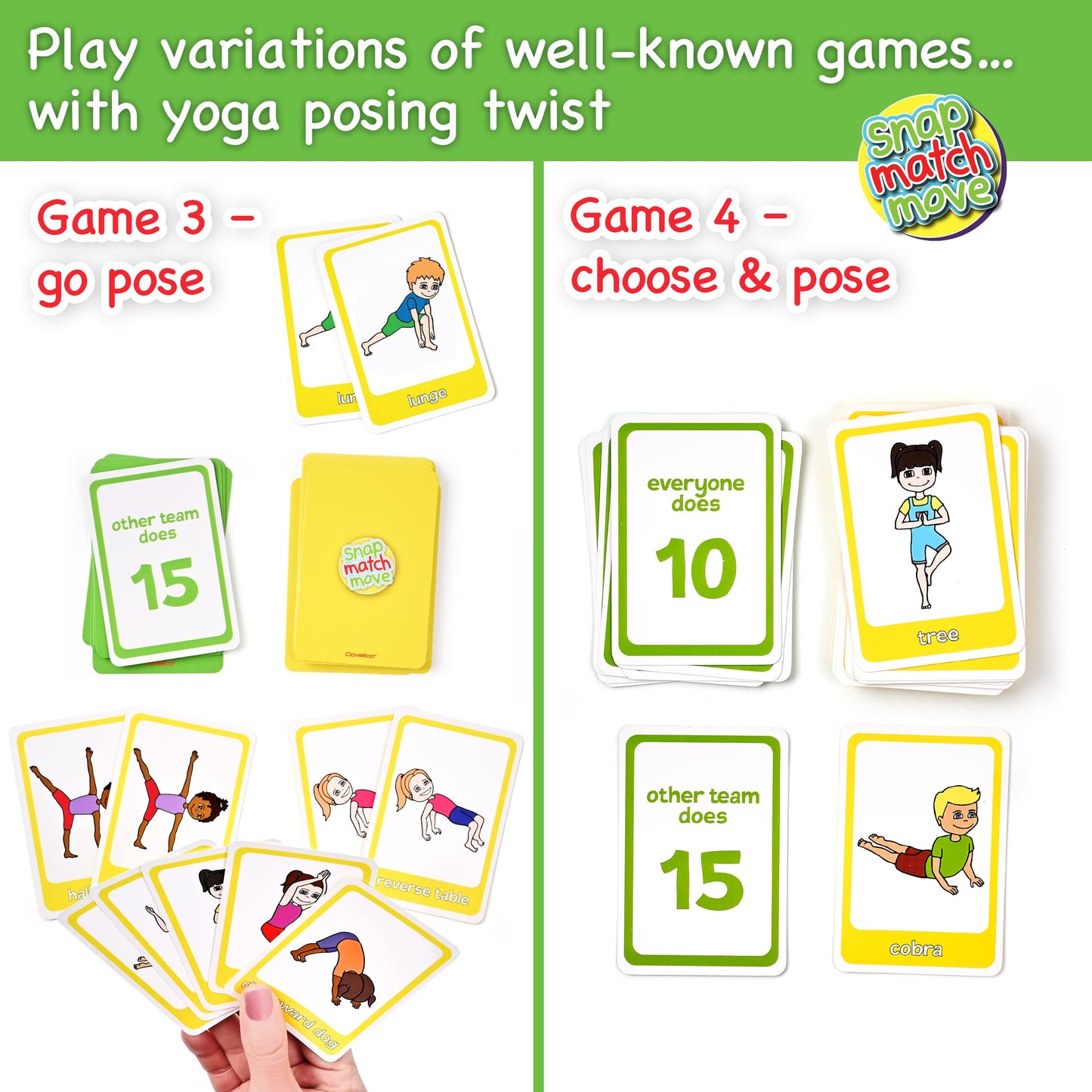 Covelico Yoga Cards For Kids - Fun Yoga Pretzels Cards For Kids Yoga Games For Children, Play Memory Yoga Game, Snap And Go Fish Yoga, Yoga Flash Cards And Yoga Kids Props For Kids Yoga & Tween Yoga.