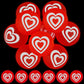 Leitee 12 Pcs Valentines Bouncy Balls 32 Mm Valentines Day Party Favors Glow In The Dark Heart Shaped Stress Relief Fidget Toys