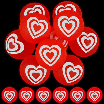 Leitee 12 Pcs Valentines Bouncy Balls 32 Mm Valentines Day Party Favors Glow In The Dark Heart Shaped Stress Relief Fidget Toys