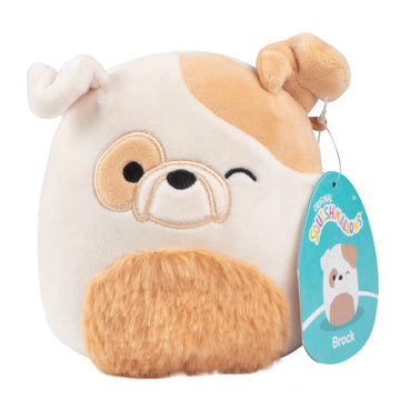 Squishmallows Original 5-Inch Brock The Bulldog - Official Jazwares Little Plush - Collectible Soft & Squishy Mini Stuffed Anima
