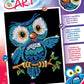 Sequin Art Red, Owl, Sparkling Arts and Crafts Picture Kit, Creative Crafts (1403)