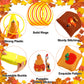 4 in 1 Fall Festival Thanksgiving Party Games with Ring Toss  Plastic Cones  Bean Bags  3-Legged Race Bands  Thanksgiving Games for Family Boy Girl mature-themed Carnival Friendsgiving Outdoor Yard Activities