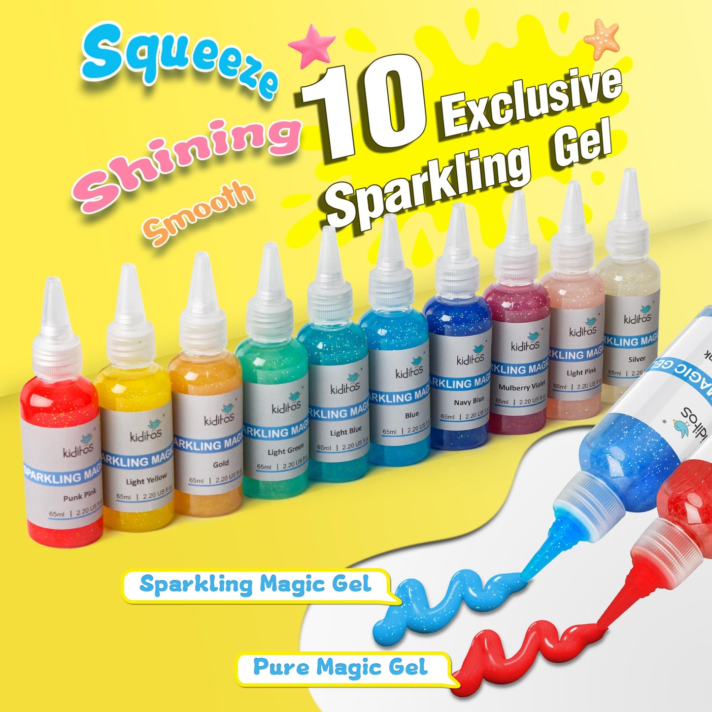 Magic Water Elf Toy Kit, Aqua Fairy Water Gel Kit With 20 Magic Gels, 10 Fruit & Vegetable Molds. Christmas Gifts, Birthday Gifts, Party Favors, Arts & Crafts Diy Stem For Kids (20 Colors)