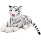 TigerHart 17 Inch White Tiger Stuffed Animal Plush - Multicolor Foam Skull