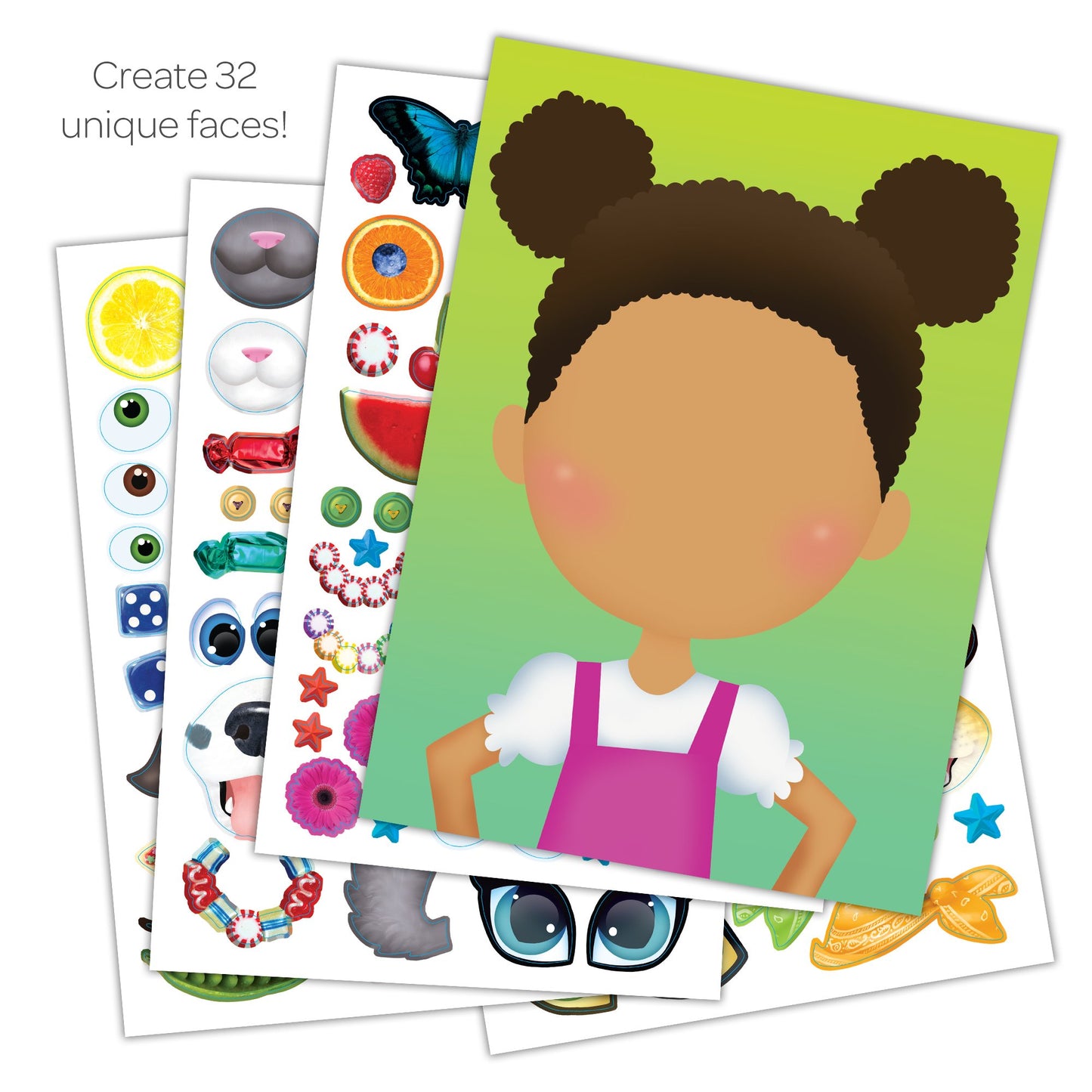 Bendon Create-A-Face Sticker Pad (Wacky Faces)