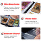 4-Pocket Trading Card Binder for Cards Fits 50 Sleeves up to 400 Cards Waterproof 3 Ring TCG Card Album with Removable Sleeves