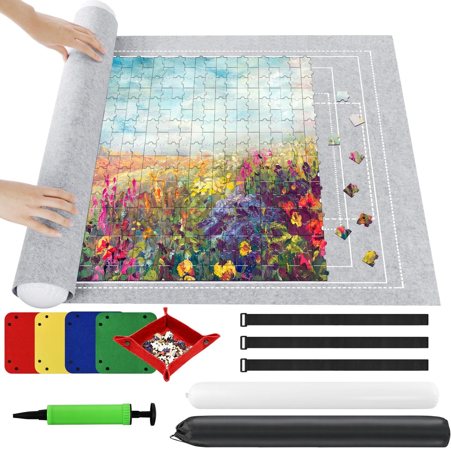 Ainiv Jigsaw Puzzle Mat Roll Up 2000 Pieces  47