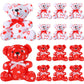 12 Pieces Valentines Day Plush Mini Stuffed Bears With Heart Pattern Love Bears For Valentine'S Day Gifts Or Bouquet Decoration