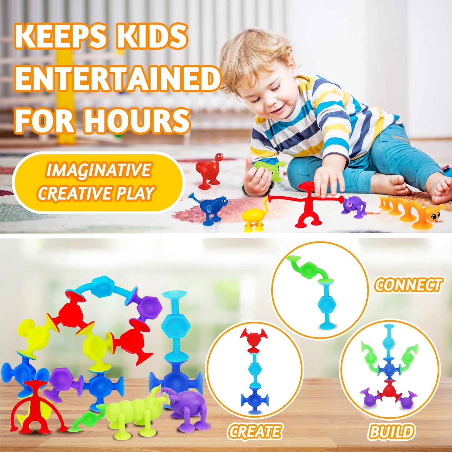 32 Pcs Suction Cup Toys Kids Bath Toy Party Favor Goody Prize Stuffer Gift For 2 3 4 5 6 Year Old Boy Girl Toddler Travel Toy Ed