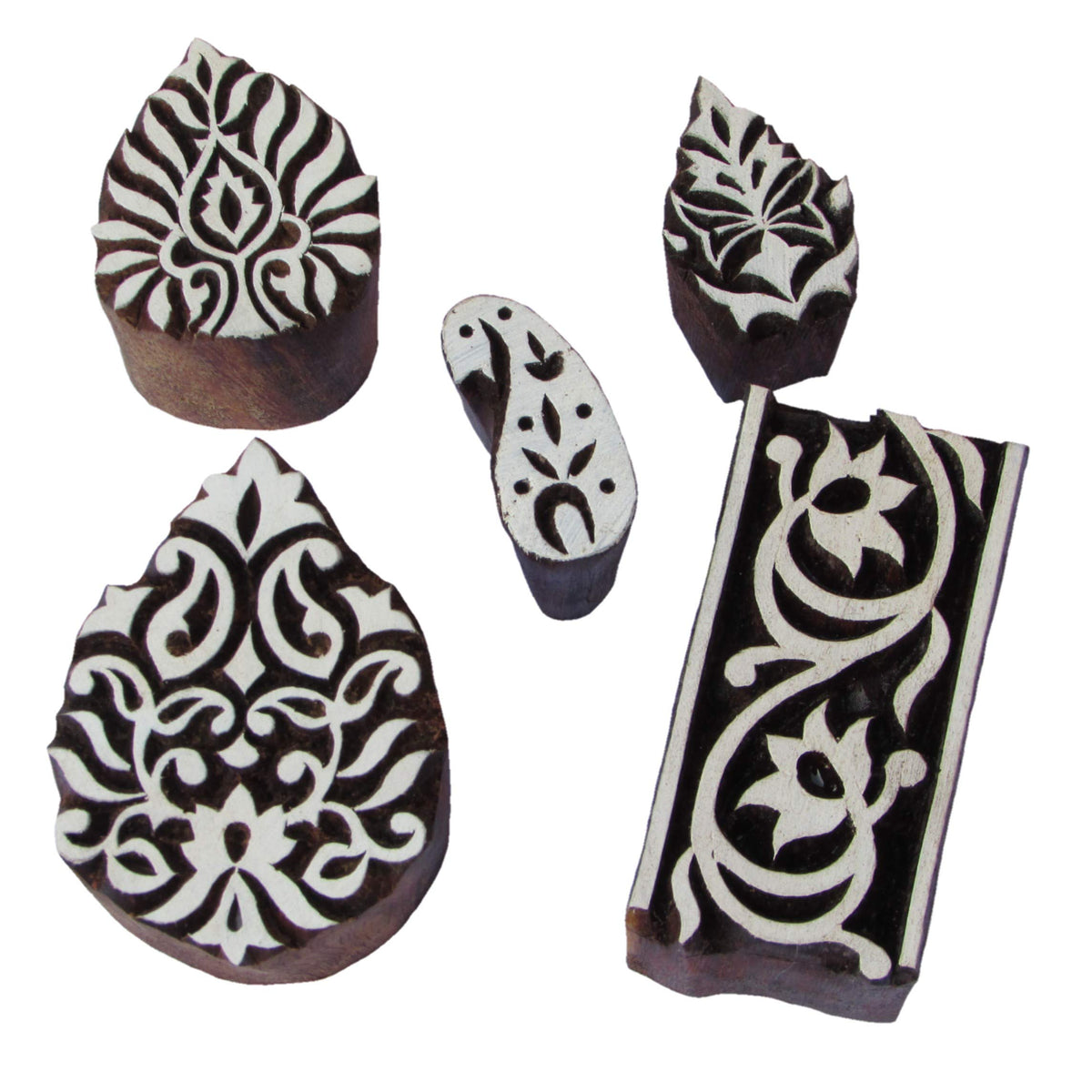 ANHANDICRAFTS Wooden Printing Blocks Stamps for Fabrics, Stamp Use on Fabrics, Paper etc 