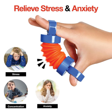 Finger Poppers Fidget Toy For Kids - Hand Exercisers Pop Tube Mini Fidget Toys - Sensory Toy For Girls And Boys - Finger Strengthener And Occupational Therapy Toy Stocking Stuffers - Pack Of 2