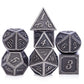 DnDnD Acient Silver Metal DND Dice Set, 7PCS D&D Metal Dice with Metal Case for Dungeons and Dragons, Shadowrun, Pathfinder, Sav