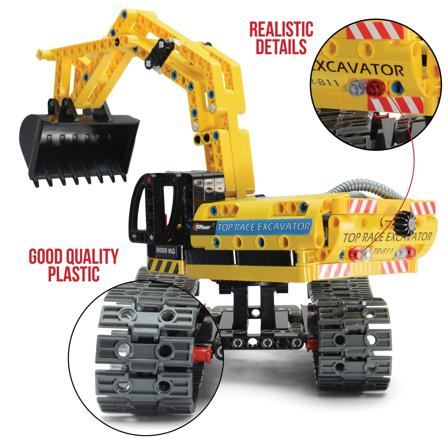 Top Race Stem Building Toys Building Set Stem Kits For Boys Gift Toys For Boys Ages 6-14 Year Old And Up, 2 In 1 Model Set Excavator Toy And Robot Toy 342 Pieces