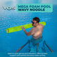 VOS Mega Foam Pool Wavy Noodle  enhanced & Big  Super Soft Pool Noodle for Swimming and Floating  Pool Floats  Lake Floats for mature-themeds  Single Pack (Botanical Green)