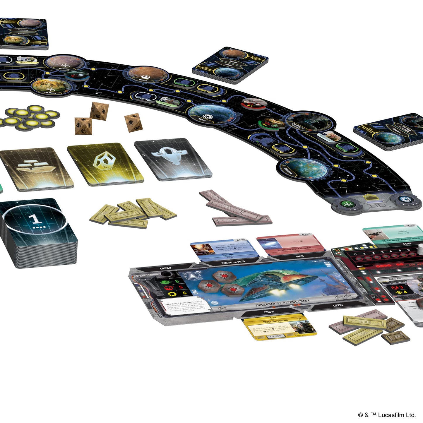 Fantasy Flight Games Star Wars Outer Rim Board Game | Strategy & Adventure Game for 1-4 Players | Ages 14+ | Cardboard | Model FFGSW06