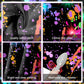 Avezano Neon Glow in The Dark Backdrop Paint Splatter Graffiti Glow Party 80s 90s Themed Birthday Background Colorful Neon Party
