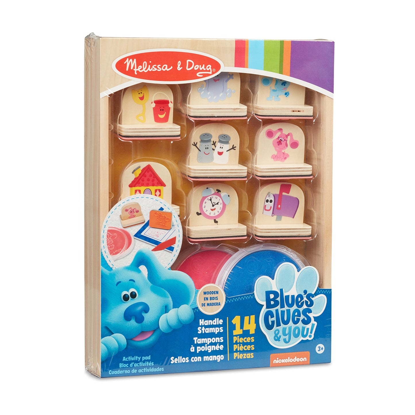 Melissa & Doug Blues Clues & You! Wooden Handle Stamps and Activity Pad (15 Pieces)
