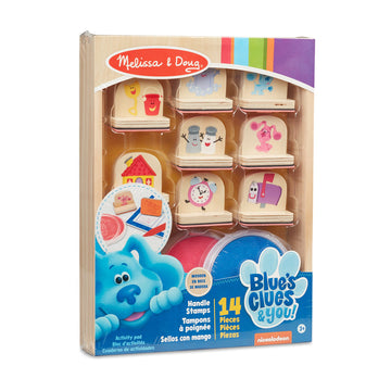 Melissa & Doug Blues Clues & You! Wooden Handle Stamps and Activity Pad (15 Pieces)