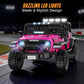 Hikole 24V Electric Ride On Car - 2 Seater XL with Remote, LED Lights, Bluetooth, Pink