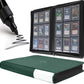 D DACCKIT Toploader Binder  Holds 288 Toploaders - 9 Pocket Top Loader Binder for 3 x 4 Rigid Card Holders for Trading Cards or Sports Cards - Model C Blackish Green
