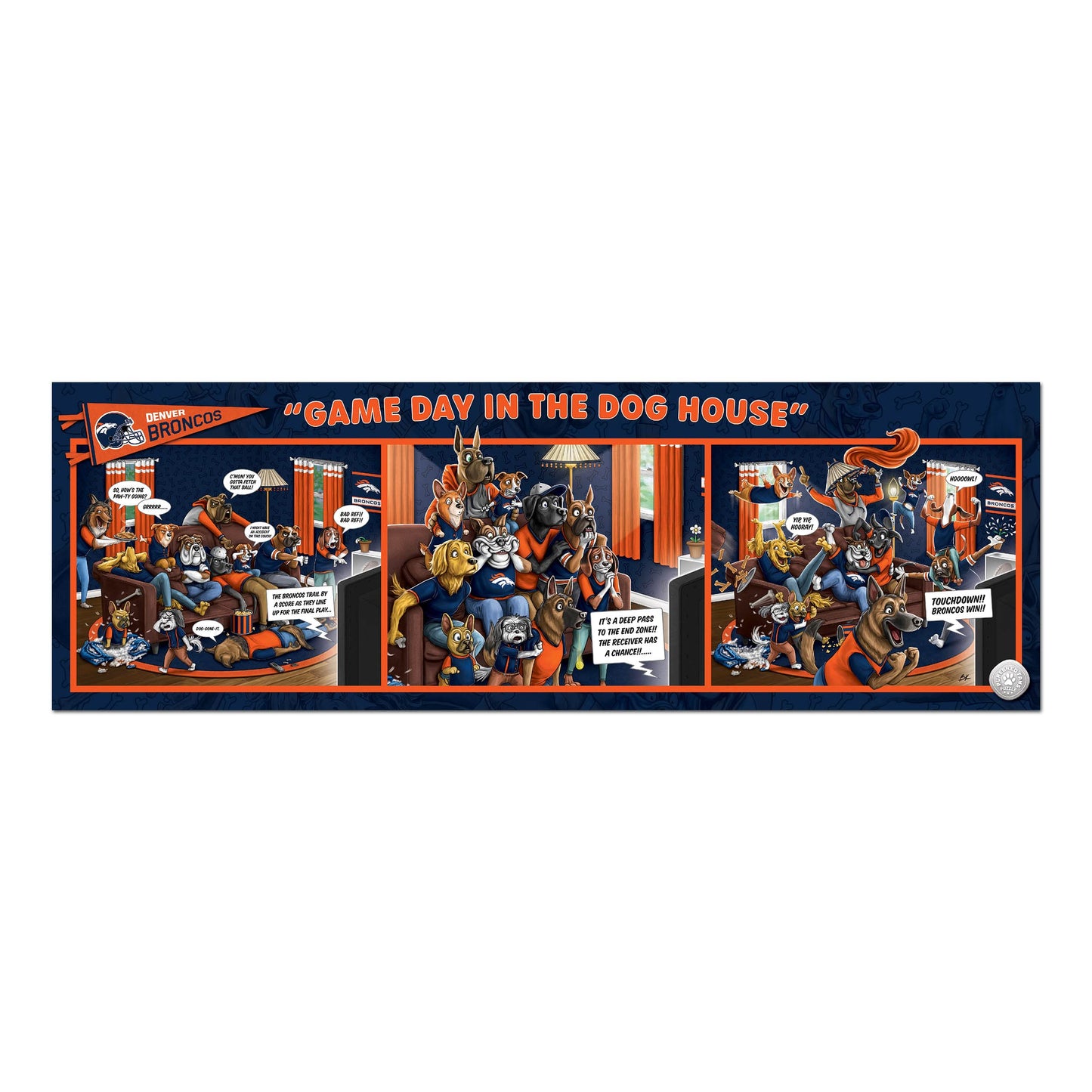 YouTheFan NFL Denver Broncos 1000pc Puzzle - Cardboard, Team Colors, Model 2506111