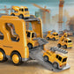 Beby Buty 7 in 1 Construction Trucks Cars Toys for Toddlers 3-5, Boy Toddler Car Truck Toys with Light Sound, Birthday Gifts Toy