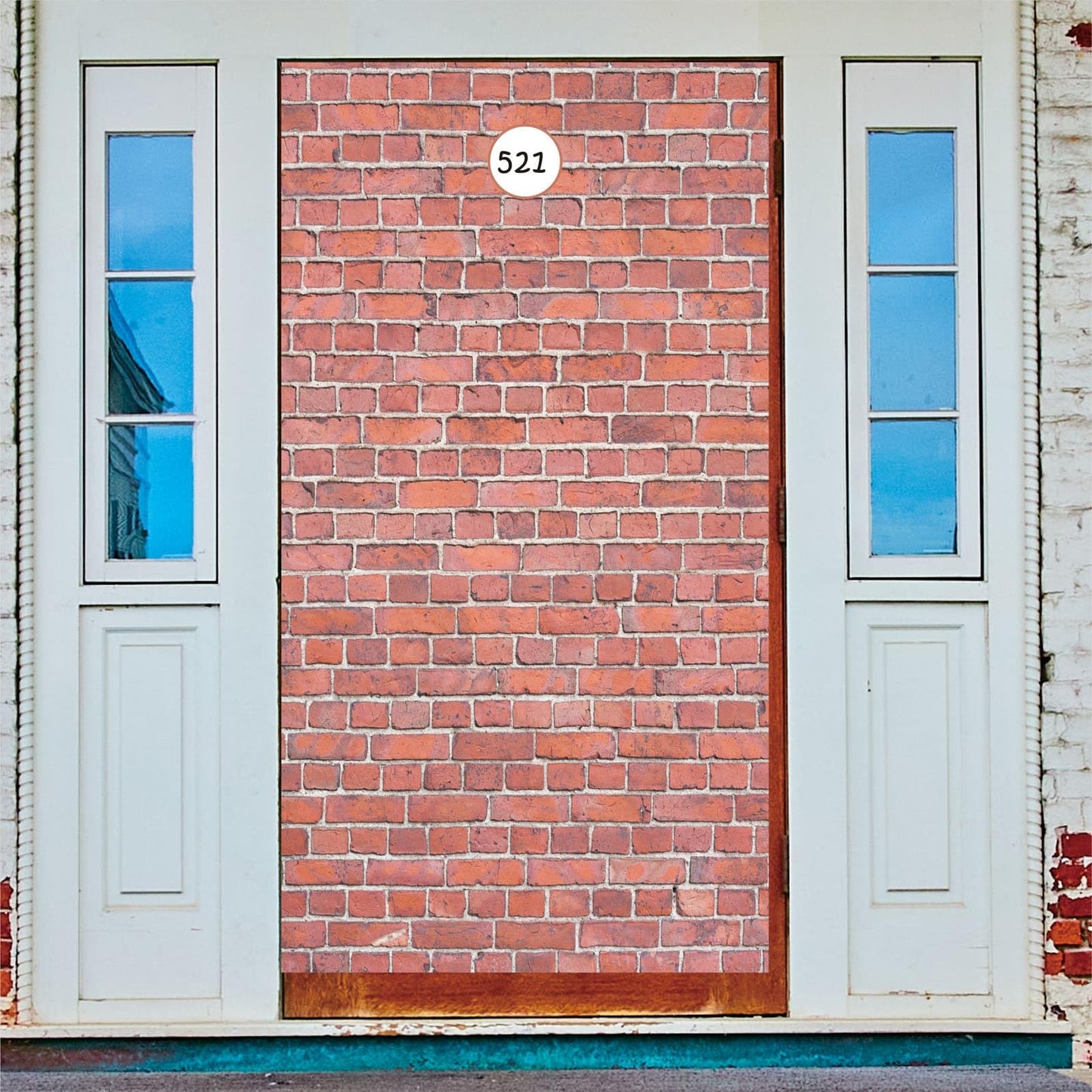 Brick Wall Backdrop,78.7x 49.2 Inch Door Curtain, Wizard Birthday Party Supplies, Halloween Christmas Themed Party Decorations,W