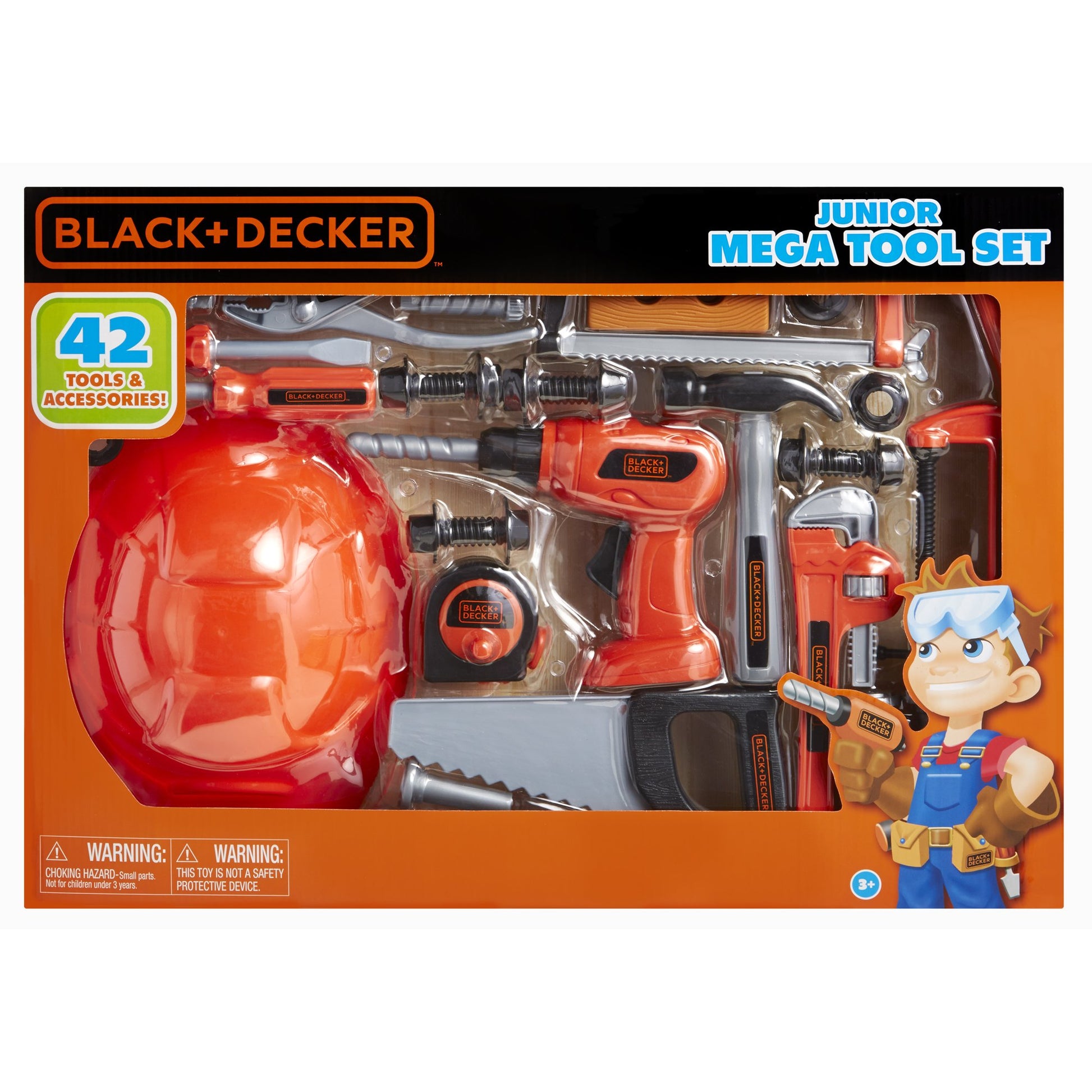 BLACK+DECKER Junior Kids Tool Set - Mega Tool Set with 42 Tools & Accessories! Role Play Tools for Toddlers Boys & Girls Ages 3 