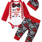 Wiqi Baby Boy Valentines Day Outfit My First Valentines Day Baby Boy Outfit 6 Months Baby Valentines Day Outfit Boy Red Long Sle