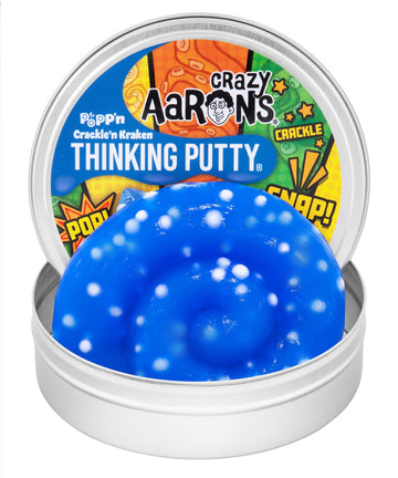 Crazy Aaron'S Thinking Putty® - Crackle’N Kracken - Multi-Color Sensory Putty For Kids And Adults In A 4' Tin - Creative And Endless Fun, Stress Relief Therapy Toys, Never Dries Out - Made In Usa