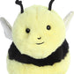 Aurora® Round Rolly Pet™ Bee Happy™ Stuffed Animal - Adorable Companions - On-The-Go Fun - Yellow 5 Inches