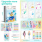 Magic 4 In 1 Poke In Art Kits For Girls, Pretty Princess Game With Princess Stickers, Watercolor Paint, Diamond Art Crafts For Kids Ages 4-8, Diy Activity Easter Gifts For 4 5 6 7 8+ Year Old Girls