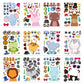 24 Sheets Make-A-Face Stickers, Make Your Own Animal Mix And Match Sticker Sheets, Animal Stickers For Kids, Diy Party Favor Sti