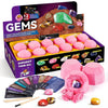 Byncceh Gemstones Dig Kit - Dig It Up 12 Real Gemstone And Crystal For Kids Gems Digging Kit Mineral & Rock Collection For Kids 
