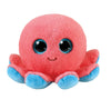 Ty Beanie Boo Sheldon Coral Octopus Plush Toy - 6 Inch Pink - Model 2009291