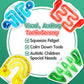 Squishy Sensory Fidget Toys For Kids - Autism Sensory Quiet Fidget For Classroom Students Autistic Children Special Needs, Anxiety Relief For Calm Down, Squeeze Sensory Tube Filled Goo,Glitter