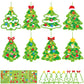 DoubleFill 48 Sets Christmas Tree Suncatchers Craft Kit Xmas Ornaments Stained Glass Christmas Window Crafts Kit for Classroom H
