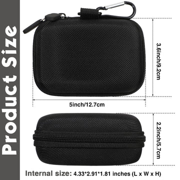 Sanwuta 2 Pcs Playing Card Case Eva Hard Travel Carrying Case For Classic Card Playing Card Box (Not Including Cards)(Small,Blac