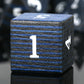 DND Dice Wood,DNDND Technical Wooden DND Die Set with Gift Case for Dungeons and Dragon Tabletop Games (Black and Blue Strips)