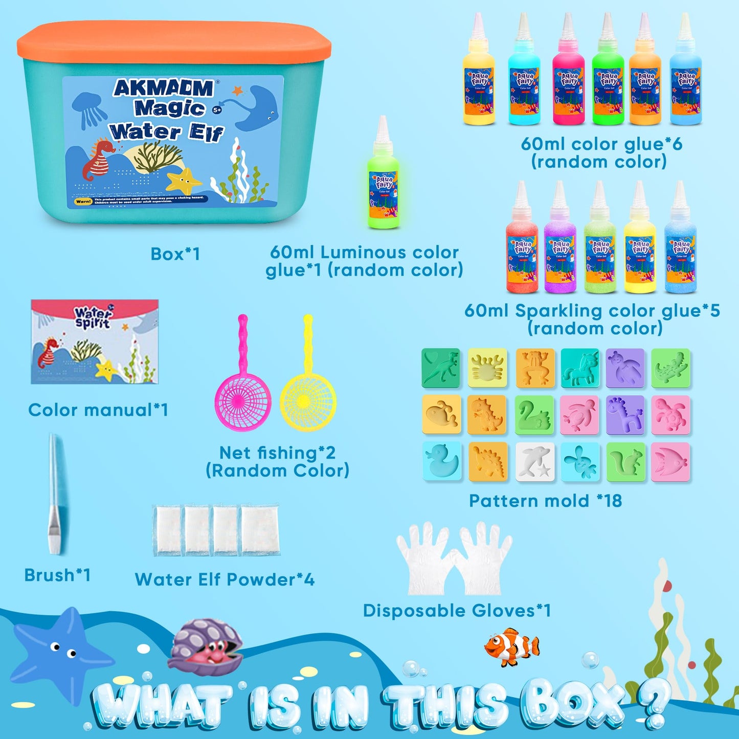 Aqua Fairy Water Gel Kit, Magic Water Elf, Handmade Water Toy, Creative Magic Water Toy Creation Kit, 60Ml Capacity Water Elf Se