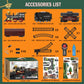 Train Set For Kids Remote Control Train Toys W/Steam Locomotive, Fuel Tank Car & Luxury Tracks, Electric Trains W/Realistic Smok